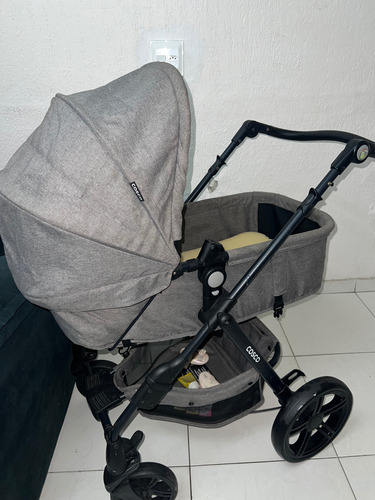 Carrinho De Bebê Moisés Cosco + Colchão Cinza (Usado)