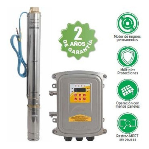 Imagen 3 de 8 de Kit De Bomba Solar Kolos4-112-130-11 + 8 Panel + 2 Bases Aur
