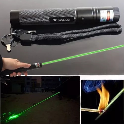 Super Caneta Laser Pointer Verde 98.000mw Forte + 2 Bateria