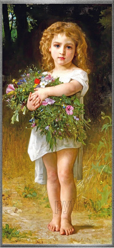 Cuadro Flores De Primavera - William A. Bouguereau  Año 1878