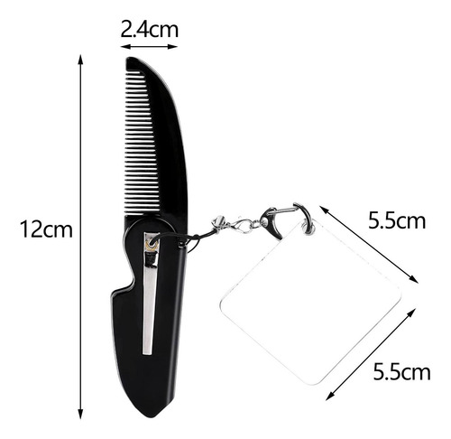 2 Peine De Bolsillo Plegable Para Hombre Accesorio Barba