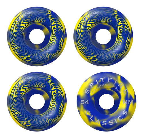 Spitfire Rueda Monopatin Swirled Classic Amarillo Azul