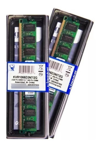 Memória Kingston Ddr3 2gb 1066 Mhz Desktop Kit C/100 Unid