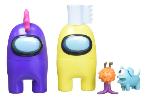Pack 2 Figuras Among Us Con Accesorios 15 Cm Ruz