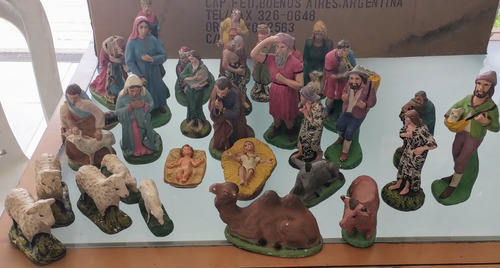 Antiguo Pesebre Años 40/50 . Son 29 Piezas (Usado)