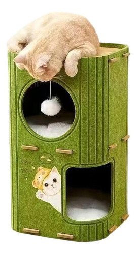 Cama Para Gatos De 2 Pisos, Cueva, TĂșnel Cubierto, Casa