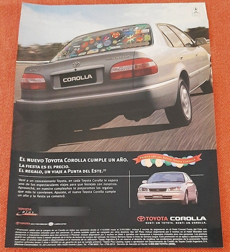 Publicidad Toyota Corolla 1999  Primer Año Del Corolla 