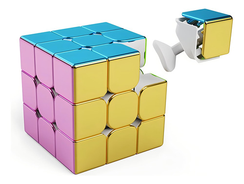 Cubo Magnético Liangcuber 3x3 Reflectante Macarrones Color De La Estructura