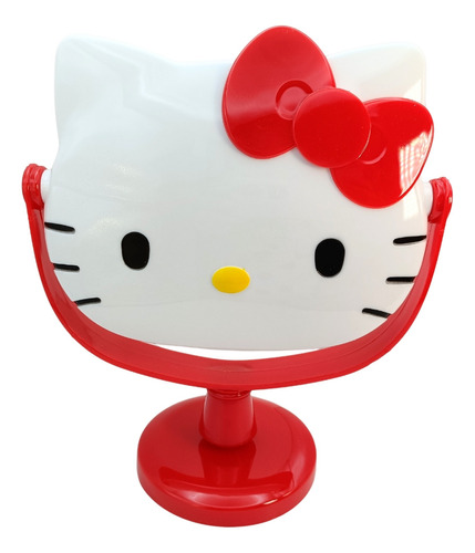 Espejo De Tocador Hello Kitty Kawaii Marco Rojo