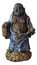Comprar Buda De La Abundancia, Alegría, Protección Y Prosperidad Azul Metalizado