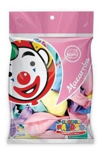 Globos Payaso Macarron Pastel No.9 50 Piezas