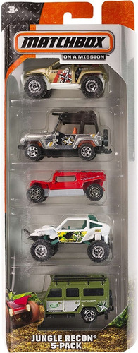 Hot Wheels Paquete De 5 Carritos, Escala 1/64.