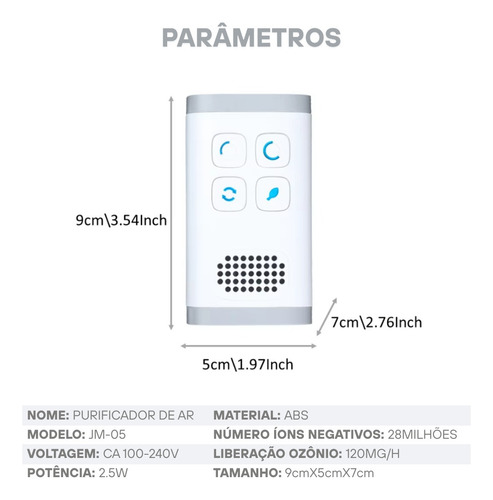 Gerador De Ozônio Bivolt 120mg/h O3 Disinfector