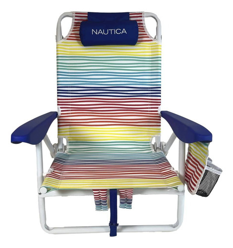 Silla Plegable Para Playa Nautica Original 5 Posiciones Arcoíris