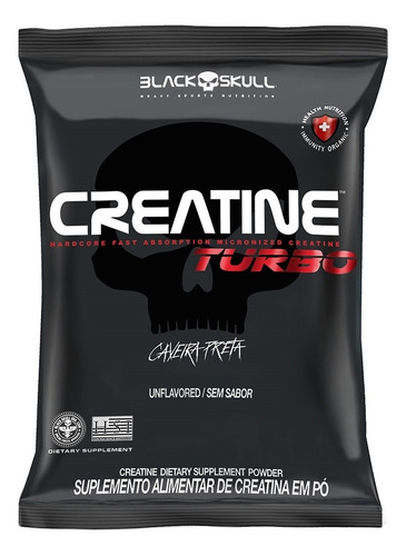 Suplemento en polvo Black Skull  Caveira Preta Creatine Turbo creatina en sachet de 1mL