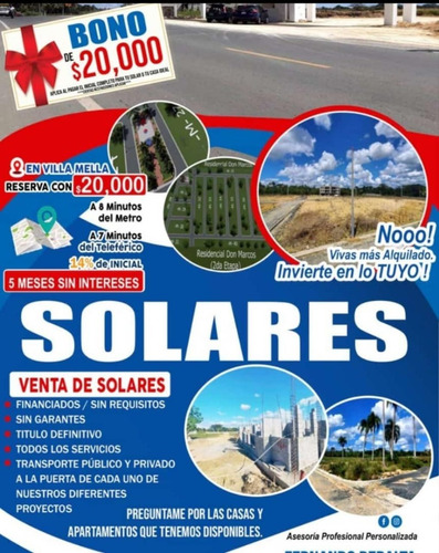 Venta De Solares Con Títulos, Excelentes Facilidades De Pagos En La Misma Constructora.  