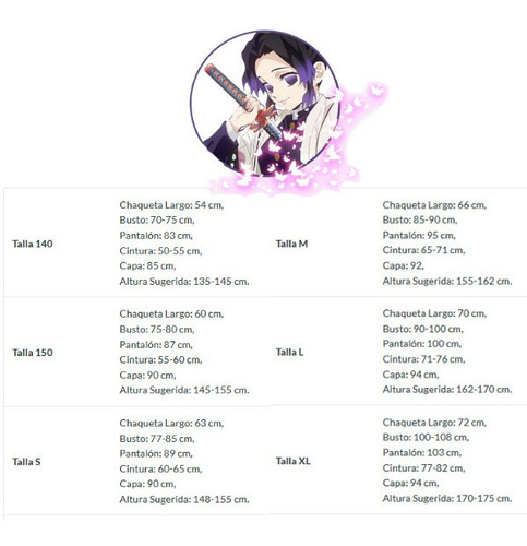 Traje Kimetsu No Yaiba Cosplay Kochou Shinobu