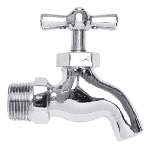 Llave Nariz Cromada 1/2 Sin Rosca, 1 Rugo