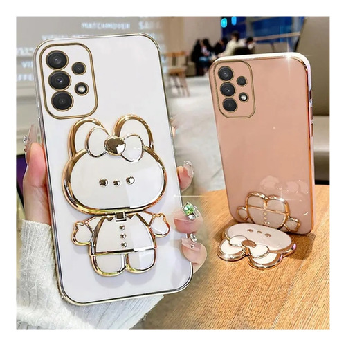 Funda Para Samsung Con Soporte De Conejo Y Espejo
