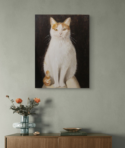 Pintura Por Encargo Mascotas Personalizada Lienzo 40x50cm