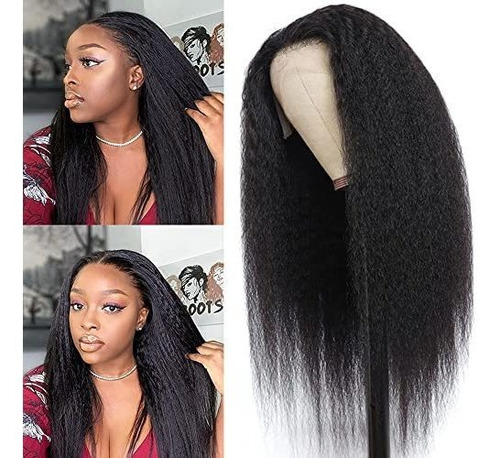 Kinky Yaki Straight Lace Wigs Human Hair Kinky C9vgp