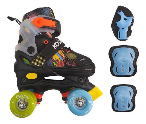 Patines Extensible Glide Kossok Abec 9 Ruedas Pu Unisex