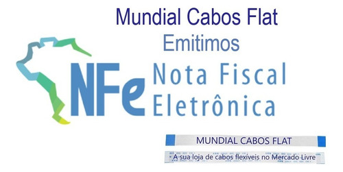 1 Cabo Flat 30 Vias Normais, 15,5mm Largura 7cm Comprimento