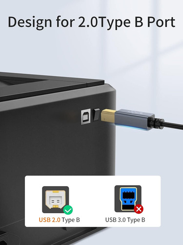 Cable De Impresora Usb B A Usb C De 10 Pies, Creacion De ...