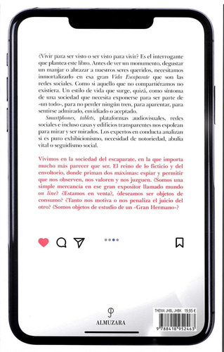Vida escaparate: ¿Vivir para ser visto o ser visto para vivir?, de Lescano, Julia. Sociedad Actual Editorial Almuzara, tapa blanda en español, 2022