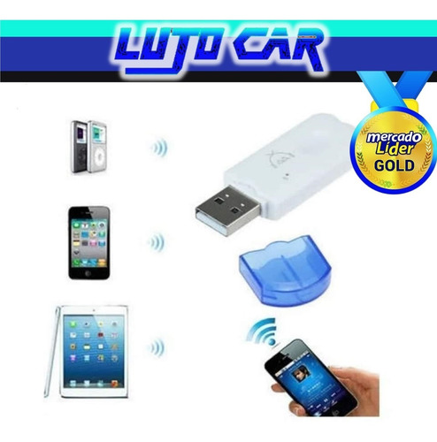 Imagen 1 de 1 de Adaptador Receptor Bluetooth Usb Equipo Sonido Radio De Auto