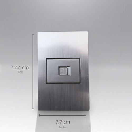 Placa Contacto Telefónico Acero Inoxidable Gris 77x124mm Artlite Apl-108 Paquete 100 Piezas