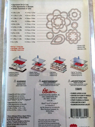 Sizzix Framelits Suajes De Flores Y Hojas 11 Troqueles