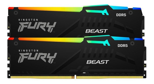 Memória Kingston Fury Beast 2x16gb 32gb Ddr5 5200mhz Rgb