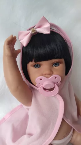 Boneca Bebê Reborn Morena Com Cílios e Sapatinhos em Promoção é no Buscapé