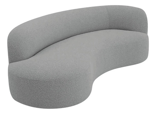 Recamier Orgânico Tokyo 160 Esquerdo Bouclé Cinza Amarena