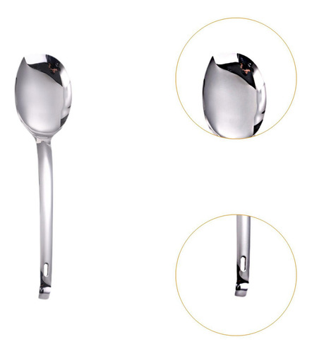 Cuchara For Servir De Acero Inoxidable Con Mango Sólido