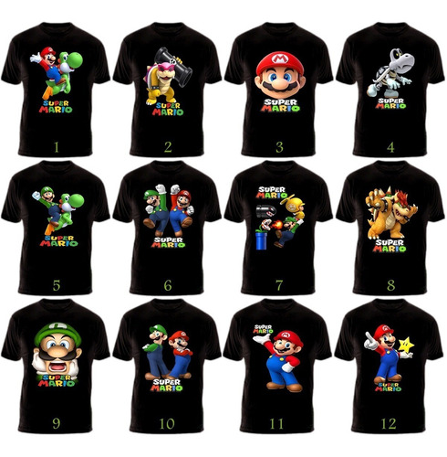 Camisetas Super Mario Bros Nintendo Algodón Exclusivas