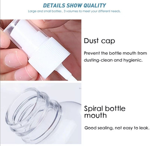 5 Botella De Spray Plastico 50ml. Trasparente.