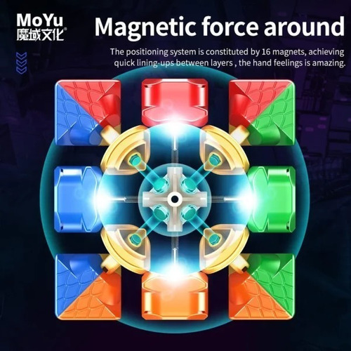 Imagen 10 de 10 de Cubo De Rubik 3x3 Magnético Moyu Super Rs3m Ball Core Maglev