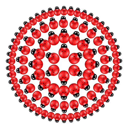 100 Piezas De Resina Con Forma De Insecto, Diminutas Mariqui