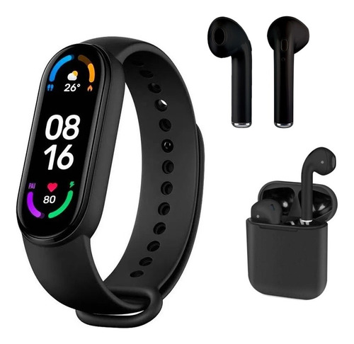 Kit De Audífonos Tws + Smart Band