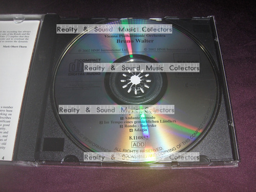 Bruno Walter Mahler Symphony 9 Cd Naxos Europa 2002 (Usado)