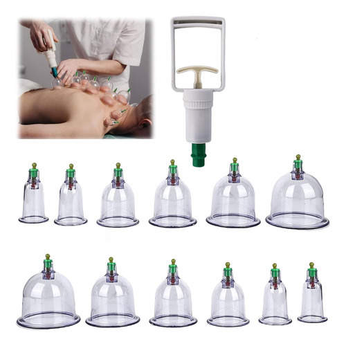 Set Completo De Ventosas Chinas,12 Copas,vacumterapia