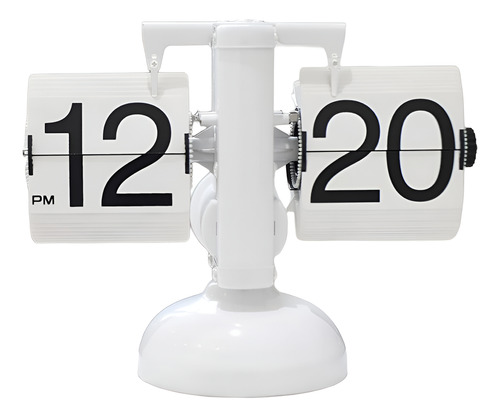 Reloj Escritorio Retro Flip Solapas Automatico Inpro Blanco
