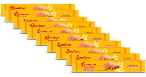 Biscoito Recheadinho Bauducco Goiaba Kit 10 Pacotes De 112g