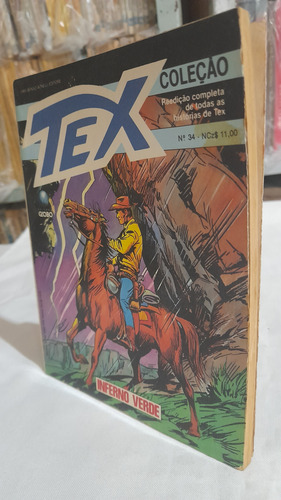 Revista Gibi Tex Coleção N° 34 : Inferno Verde - Globo 1989 (Usado)