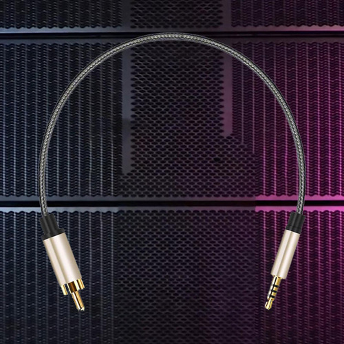 // Jack De 3,5 Mm A Rca Macho Nylon Trenzado Para 1m