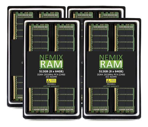 Nemix Ram 512 Gb (8 X 64 Gb) Ddrpcecc Rdimm Actualización