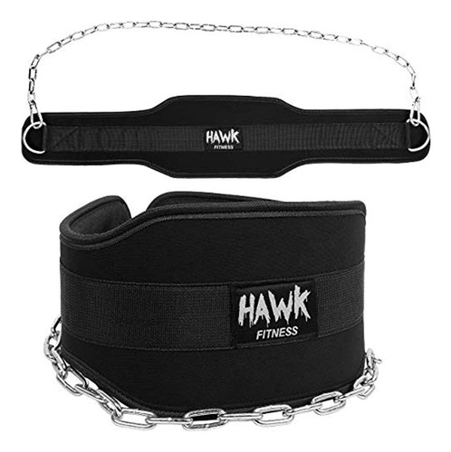 Hawk Fitness Cinturón De Inmersión Con Cadena Para Hombres Y