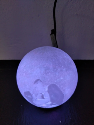 Luna Con Foto Personalizada 14f Impresión 3d Con Luz (Usado)